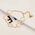 Adjustable Gold-Plated Stainless Steel Plant Flower Bracelet for Women – Trendy Clover Design with Five Leaf Petals, Waterproof & Anti-Allergic Jewelry Gift